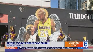 Owner told to remove iconic Kobe Bryant mural from downtown Los Angeles gym [upl. by Mehitable]