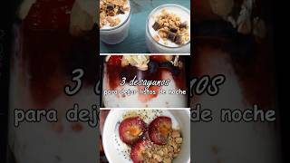 3 DESAYUNOS SALUDABLES para hacer la noche antes 😋 Fácil y Rápido [upl. by Peskoff]