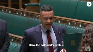 Clive Lewis protests Westminster swearingin [upl. by Dnalram]