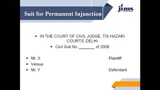 suit for permanent injunction by Rahul Arora [upl. by Lacy968]