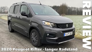 2020 Peugeot Rifter L2 Fahrbericht Test Review Probefahrt Meinung Kritik Kaufberatung [upl. by Cherilynn]