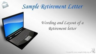 How to write a Retirement Letter [upl. by Nomelc358]