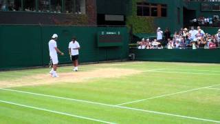 Rafa Nadal Practicing Backhands  Wimbledon 2010 [upl. by Ibrad177]