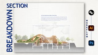 Architectural Drawing Breakdown Section Creation with Rhino Illustrator and Photoshop Made Easy [upl. by Kelleher208]