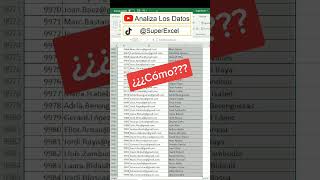 😱Extraer nombre en Excel excel exceltips exceltutorial trucos tips tutorial hack consejos [upl. by Aitan]