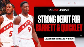 Barrett and Quickley impressive in their Raptors debut [upl. by Pavlish]