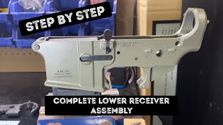 Step by step AR15 AS lower receiver assembly [upl. by Adeys]