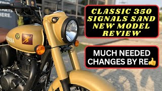 2023 Royal Enfield Classic 350 Signals Sand New Model 🔥 Review  New Changes By RE👍 [upl. by Laius148]