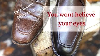 Unbelievable transformation of these Ferragamo shoes [upl. by Ehcsrop]