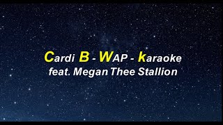 Cardi B  WAP feat Megan Thee Stallion karaoke [upl. by Eelanaj855]