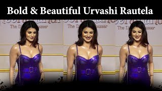 Urvashi Rautela stuns in glamorous attire at Heeramandi screening [upl. by Htebazileharas]