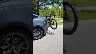 Model 3 with Stealth Trailer Hitch and Bike Rack tesla amazonfinds teslamodel3 mtb [upl. by Nytsuj]