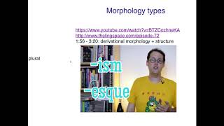 AcqOfLang1 Morpheme Types [upl. by Anawait]