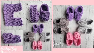 Beginner Crochet Baby Booties [upl. by Elmore266]