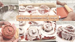 ASMR 크리스마스 시나몬롤 만들기🎄｜Easy Christmas Cinnamon Roll Recipe  ASMR｜ENGKOR Sub [upl. by Einahpehs896]