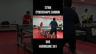 Stiga CyberShape Carbon Vs DHS Hurricane 301 [upl. by Sidra423]