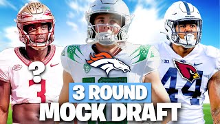 FINAL 3 ROUND MOCK DRAFT BEFORE THE 2024 NFL DRAFT [upl. by Eadnus]