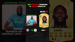 NEW CONFIRMED TRANSFERS amp RUMOURS IN EA FC 25  😱⚡ft Chiesa Lukaku Mukiele transfer eafc24 [upl. by Luapnaej475]