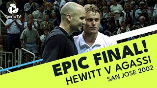 3Hour Thriller Lleyton Hewitt vs Andre Agassi San Jose 2002 Final Highlights [upl. by Prince359]