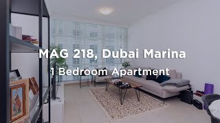 1Bedroom Apartment for Rent in MAG 218 Dubai Marina – Available Soon [upl. by Yanel]