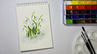 Watercolor  Botanical drawing  Art for Rest  Акварель [upl. by Archambault]