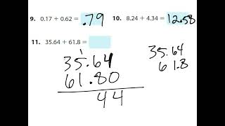 33 Add Decimals [upl. by Trula826]