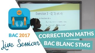 Bac Blanc STMG  Correction en live de lépreuve de Maths [upl. by Atikan836]