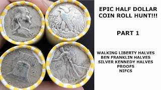 EPIC HALF DOLLAR COIN ROLL HUNT [upl. by Nwahsyar36]