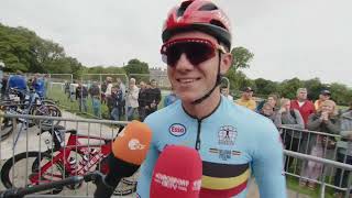 Remco Evenepoel  Interview at the start  Glasgow UCI World Championships 2023 [upl. by Rokach]