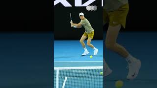 Jannik Sinner Forehand slowmotion shorts slowmotion [upl. by Windsor]