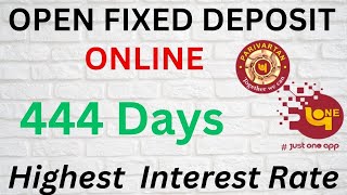 HOW TO OPEN FIXED DEPOSIT IN PNB ONE APP  PNB 444 DAYS FD  BOOK PNB FD AT HIGHEST INTEREST RATE [upl. by Aihcrop797]