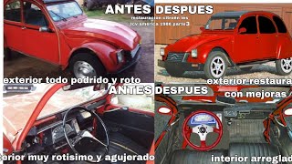 restauración auto de 40 años de antigüedad citroën IES américa 3cv parte 3 [upl. by Serra328]