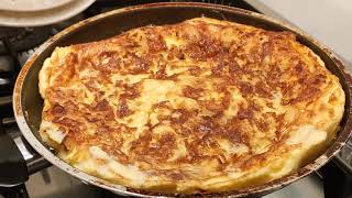 Italian Frittata With Potatoes  Simple Egg Recipe 3 Ingredients only [upl. by Hnahc]