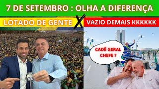 Bolsonaro x Lula diferença entre 7 de setembro em Brasília  Av Paulista com Manifestação [upl. by Nosac]