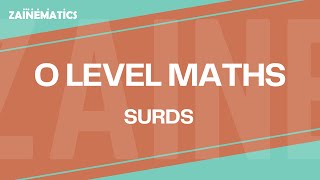 SURDS  2025 Syllabus  O LEVEL MATHS 4024  2024 [upl. by Nataline]