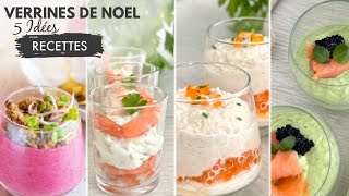 VERRINE DE NOEL  5 idées simples amp rapides dapéritifs  amuse bouche petit budget amp Meal Prep ✨ [upl. by Nivrad]