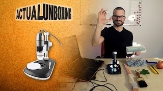 Ψηφιακό μικροσκόπιο 401000X 8LED USB  Actual Unboxing 8 [upl. by Ephrayim]