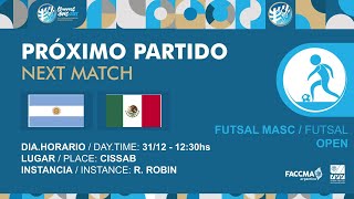 Futsal M OPEN  Argentina Lav vs México  Juegos Macabeos Panamericanos Buenos Aires 2023 [upl. by Grindle12]