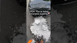 Come do a Ceramic Coating with me🫡🚀 cardetailing ceramicoating amic [upl. by Llenrup]