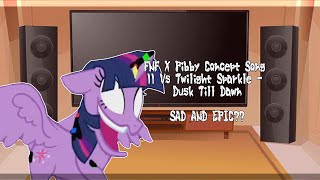 FNF Mod Characters Reacts  FNF X Pibby Concept Song  Vs Twilight Sparkle  Dusk Till Dawn  EPIC [upl. by Timothea]