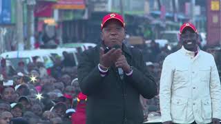 President Uhuru Kenyatta campaigns in Eldoret town Uasin Gishu County [upl. by Yenreit]