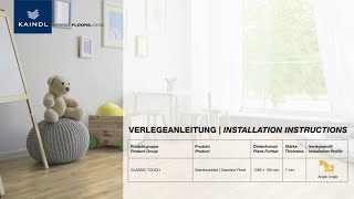 Kaindl Flooring Verlegeanleitung Angle  Angle Profil [upl. by Inverson490]