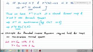 111  BOUNDED INVERSE THEOREM  EXAMPLE FOR THE THEOREM NOT HOLDS IN NON COMPLETE SPACESFUNCTIONAL [upl. by Goldstein]