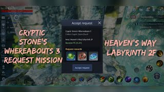 MIR4 Cryptic stones whereabouts 3 request mission [upl. by Ayanad]