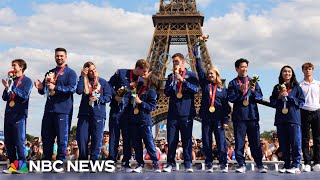 Team USA figure skaters finally get gold medals in Paris [upl. by Nnauol631]