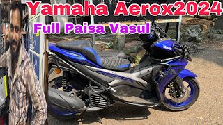 New yamaha Aerox 2024  Top rack amp Top box Modified  Vlog [upl. by Eleaffar]