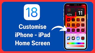 How To Customise iPhone Home Screen iOS 18 [upl. by Hunt]