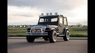 1989 Jeep Wrangler Driving and interior tour [upl. by Harihat]