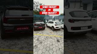 New Kia Sonet vs Hyundai Venue Facelift  Which is Your Pick shorts kia hyundai [upl. by Shulamith]