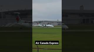 Air Canada Express Dash800 Landing in ottawaairport aircanada planesspotting [upl. by Nayr]